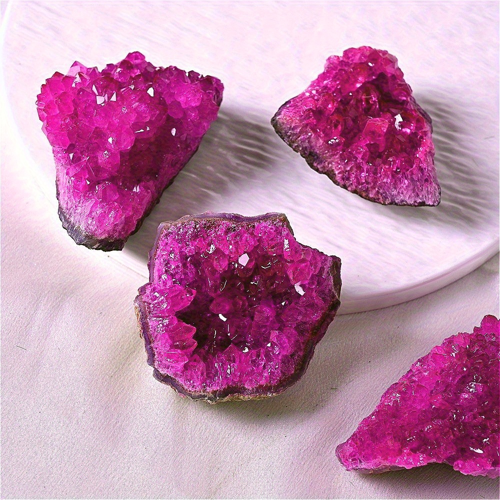 Aquarium Marine Stone - Pink Rose Crystal Beads Brazilian Geode
