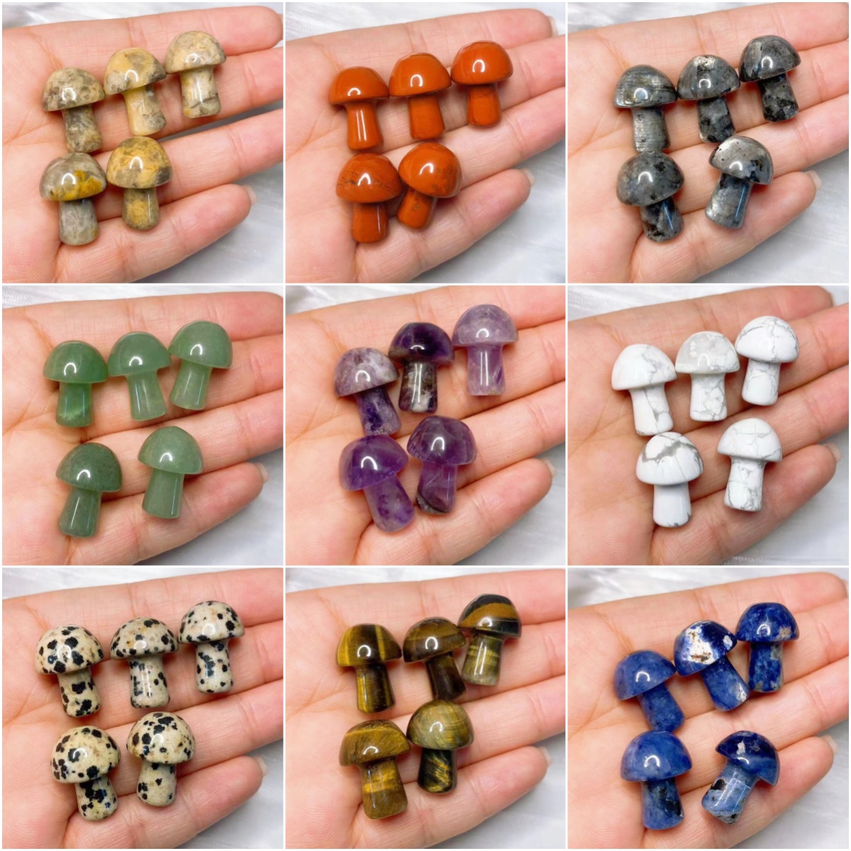Aquarium Marine Stone - Natural Crystal Mini Mushroom Gem Stone