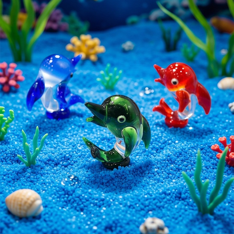 Handmade Mini Glass Dolphin Fi - огляд і ціна Marine Aquarium Home