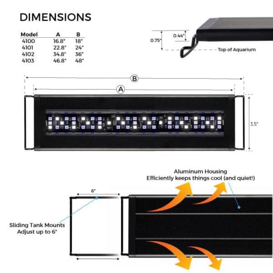 USA 24-36 Inch Orbit Marine LE - огляд і ціна Marine Aquarium Hours