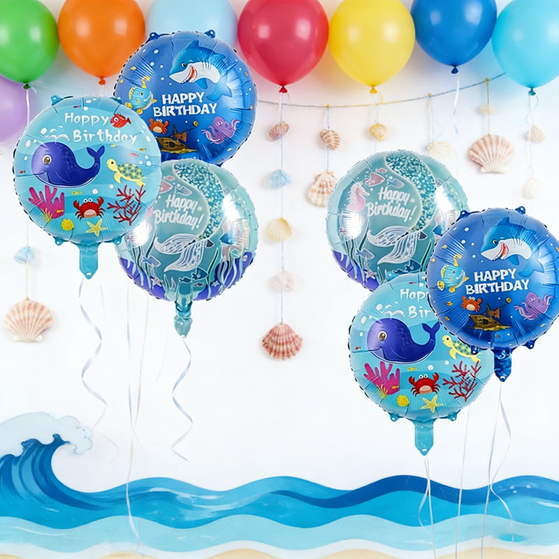6pcs Ocean Theme Party Balloon - огляд і ціна Marine Aquarium Decorations