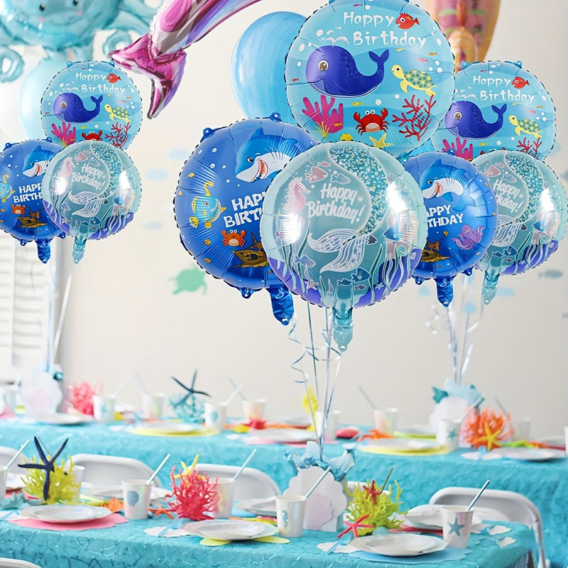 6pcs Ocean Theme Party Balloon - огляд і ціна Marine Aquarium Decorations