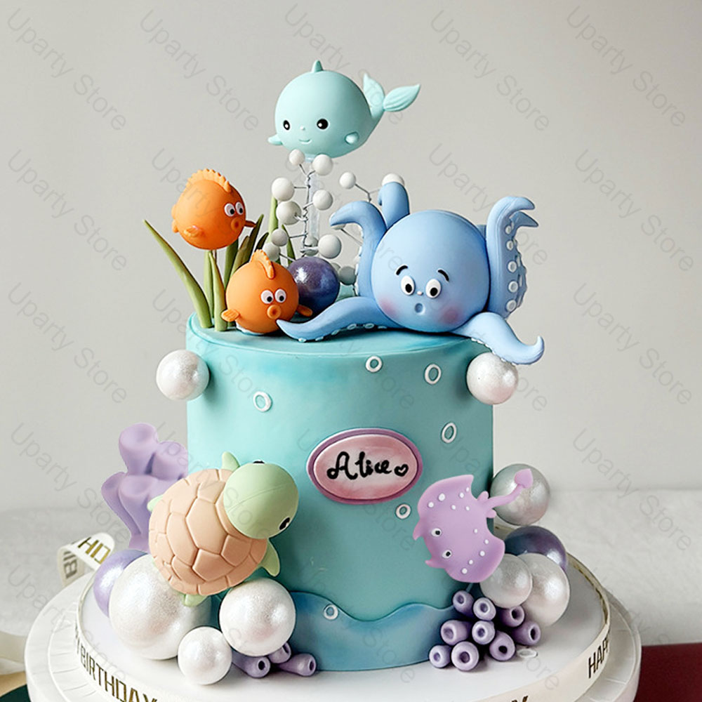 22Pcs Sea Animals Cake Toppers - огляд і ціна Marine Aquarium Decorations