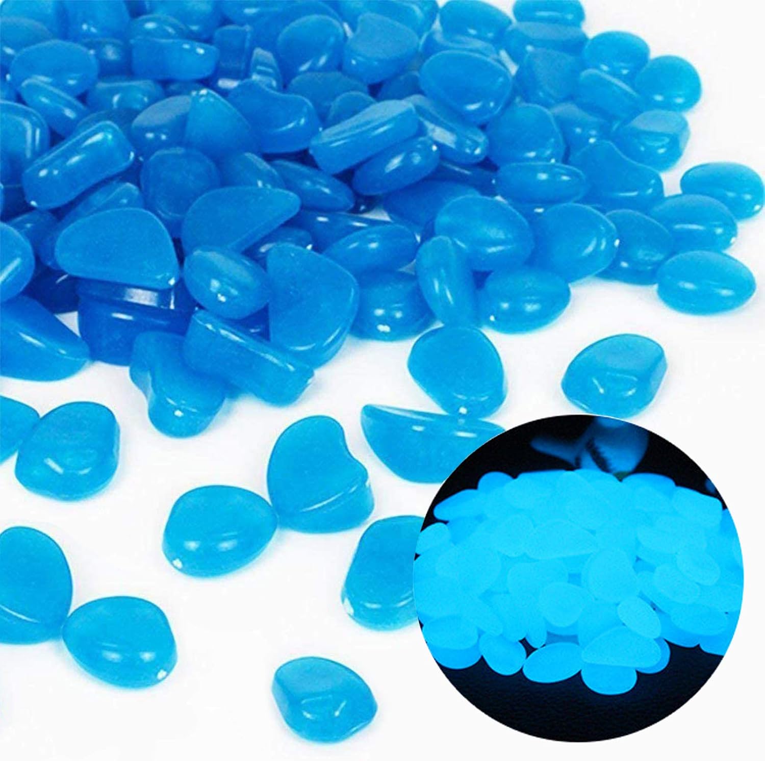 Fish Tank Rocks Glow Blue Pebb - огляд і ціна Aquarium Marine Stone