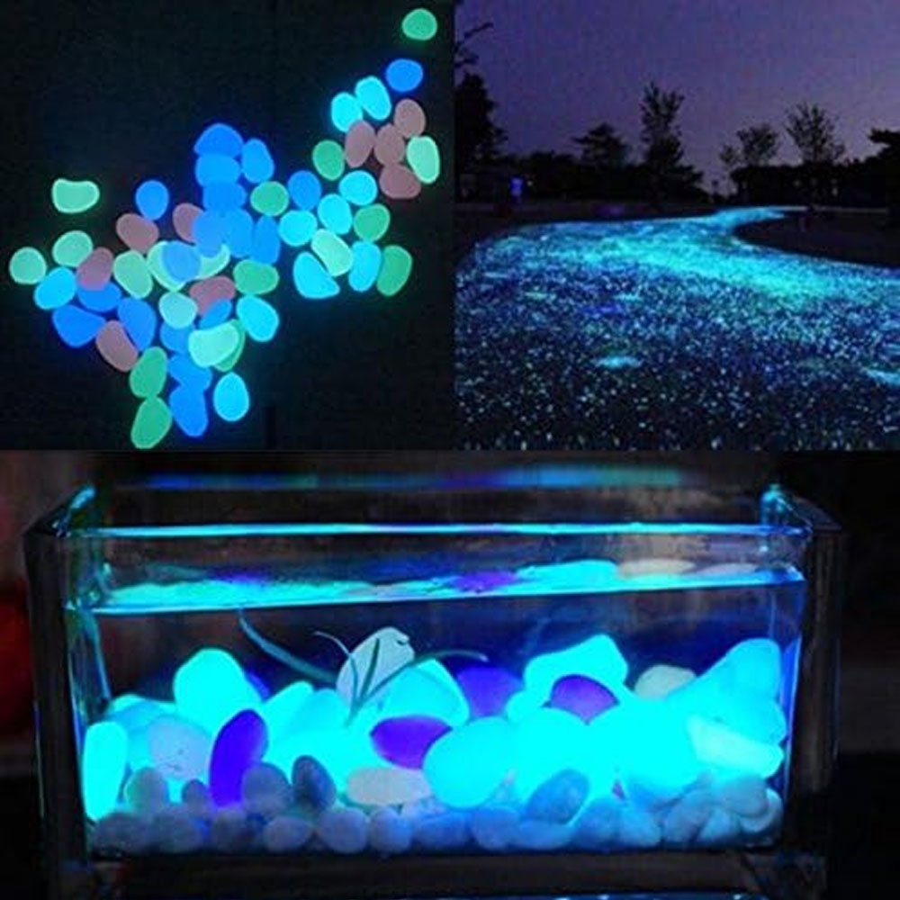 Fish Tank Rocks Glow Blue Pebb - огляд і ціна Aquarium Marine Stone