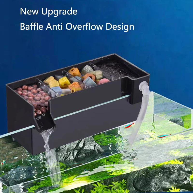 Black Fish Tank External Filte - огляд і ціна Marine Aquarium Overflow Box