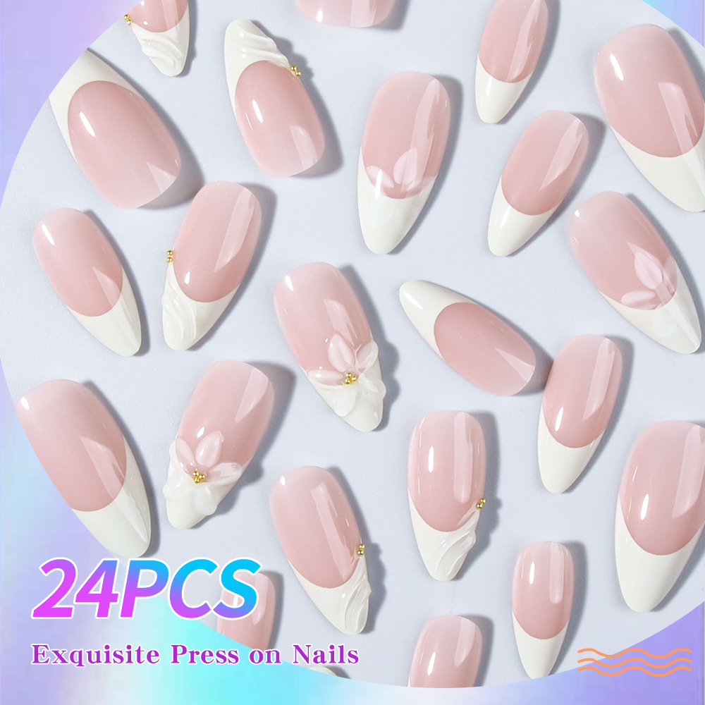24pcs Almond 3d gel nails Whal - огляд і ціна Marine Aquarium Decorations