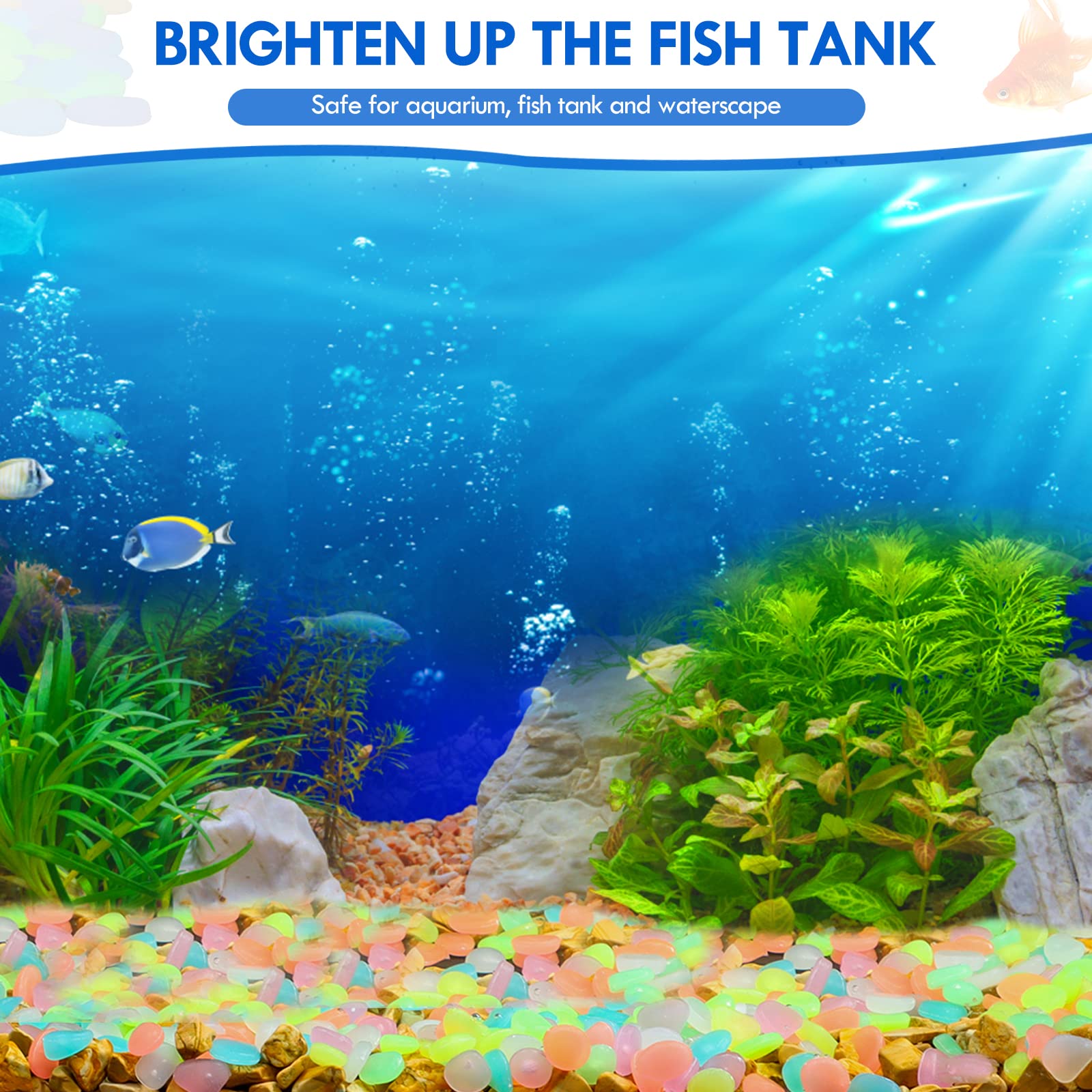 100Pcs Glow in the Dark Garden - огляд і ціна Aquarium Marine Stone