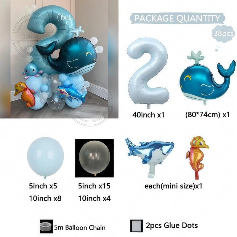 38Pcs Ocean Animal Themed Birt - огляд і ціна Marine Aquarium Decorations