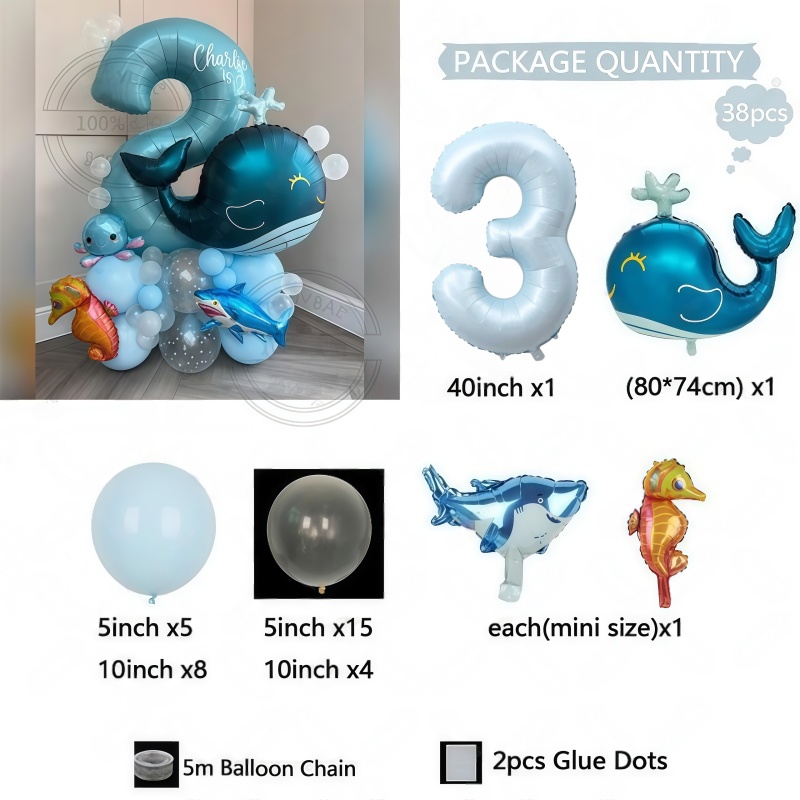 38Pcs Ocean Animal Themed Birt - огляд і ціна Marine Aquarium Decorations